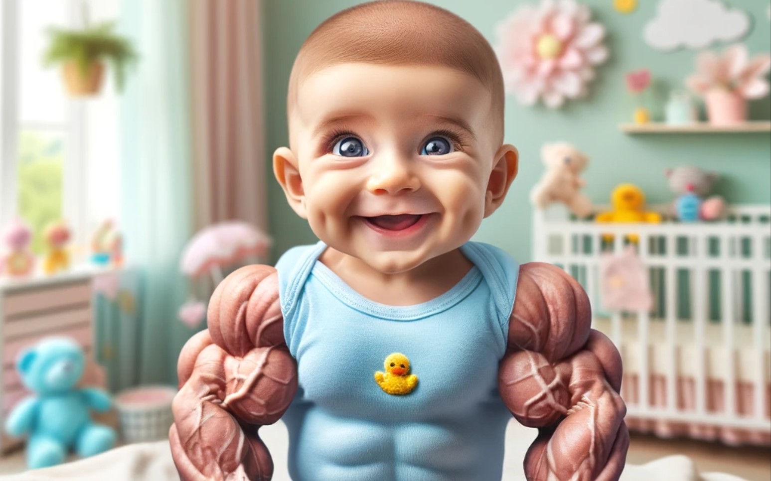 当你让chatgpt画一个婴儿,让他越来越强壮.