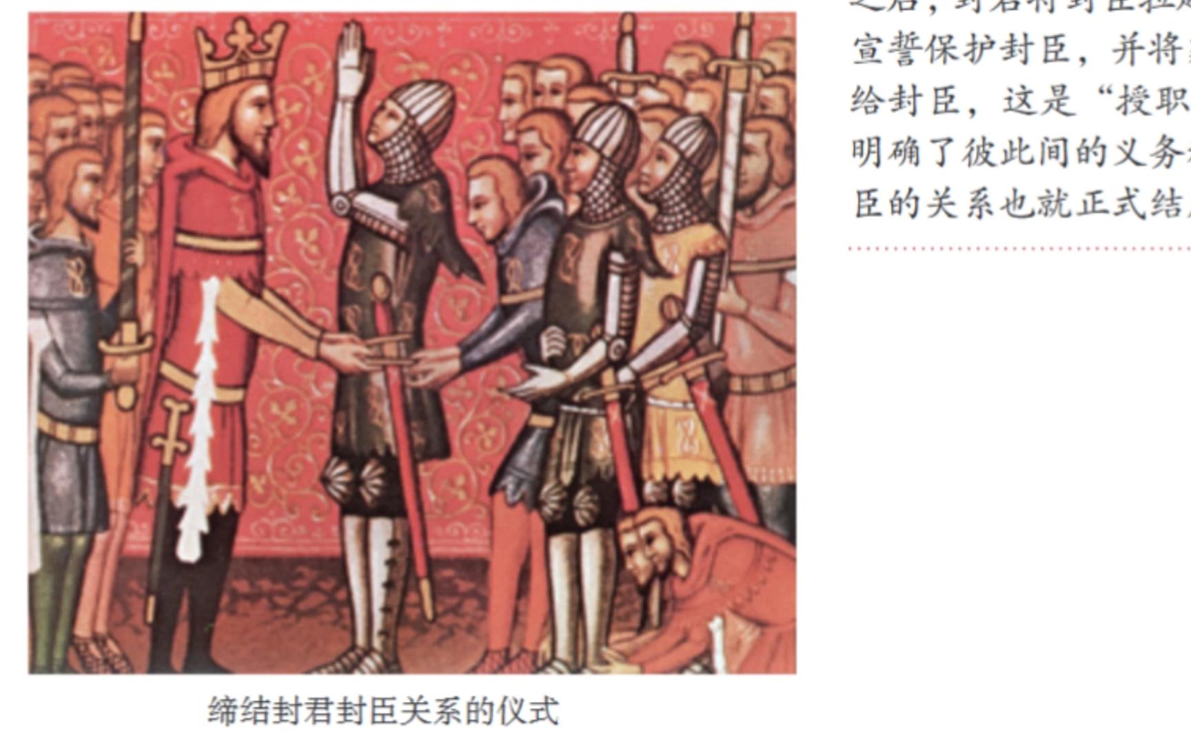 初中历史课本插图出处——缔结封君封臣关系的仪式