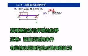 Download Video: 材料力学 第六章 弯曲变形 荷载叠加法求梁的位移