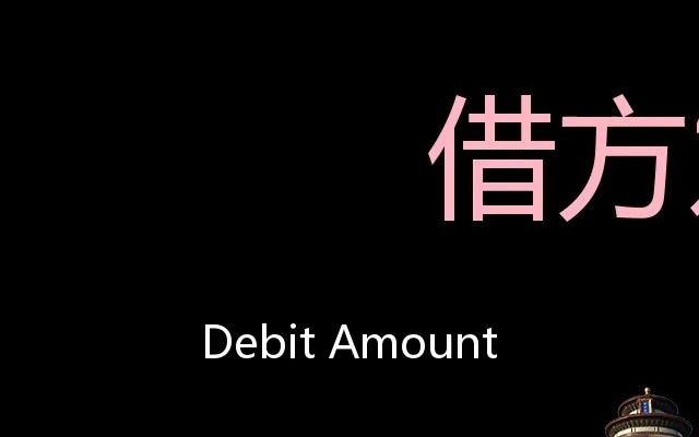 借方发生额 Chinese Pronunciation Debit amount哔哩哔哩bilibili