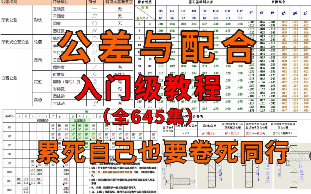 [图]【全645集】B站最易懂的公差与配合教程，从0基础到精通，全程干货无废话！这还学不会，我永久退出机械圈！