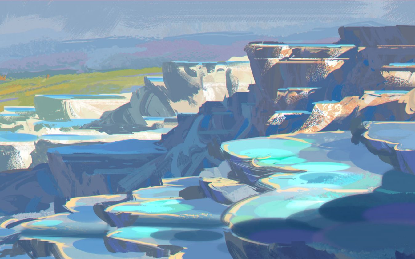 【概念设计】【板绘厚涂】场景原画速涂1.