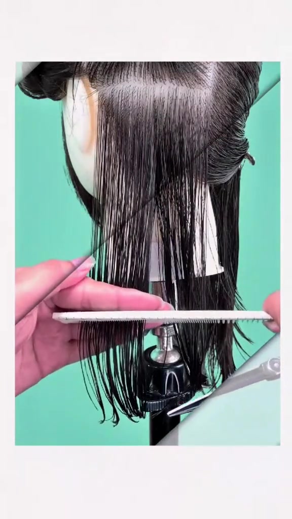 提拉手法 美发 剪发 理发 剪头发