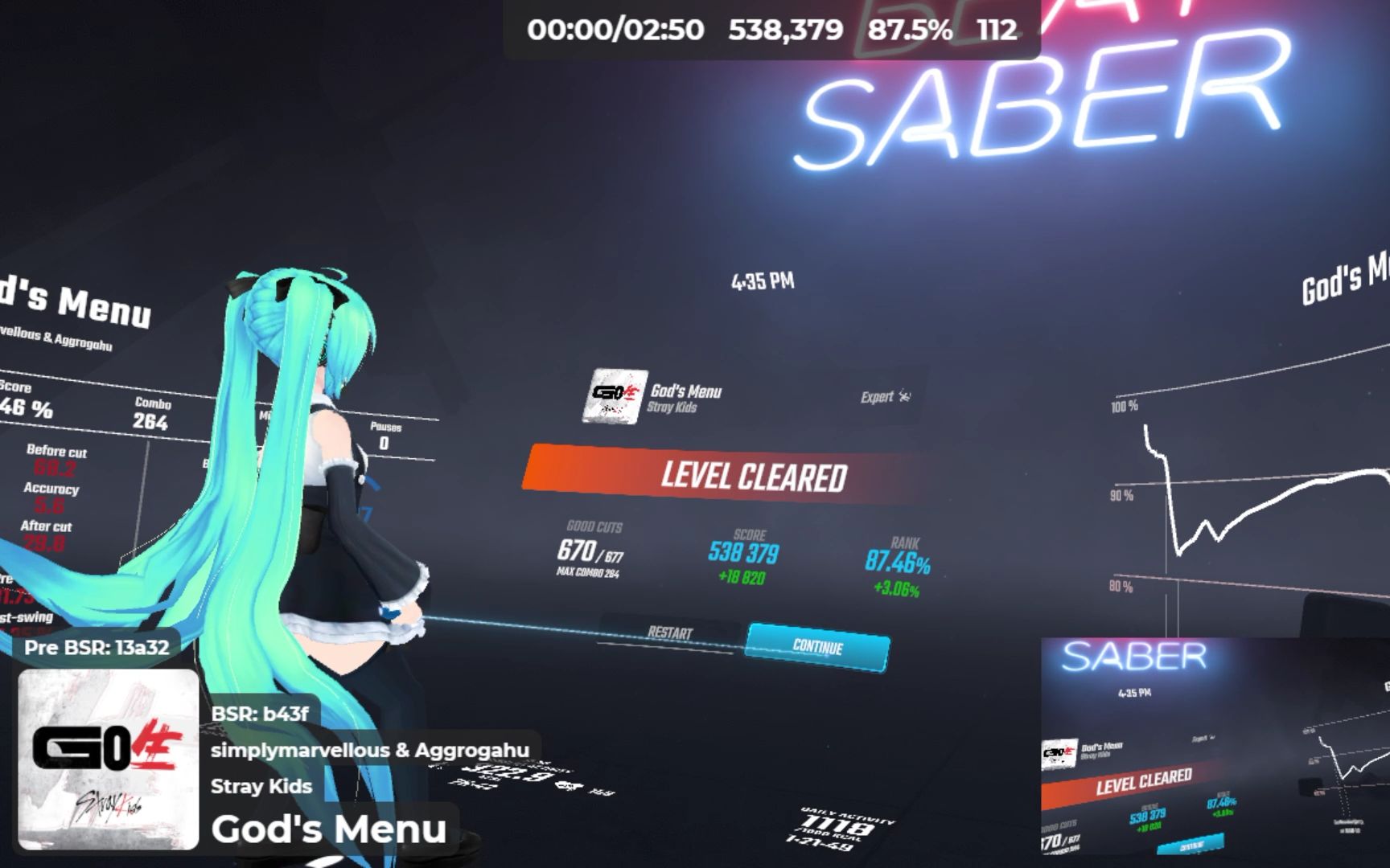 【菜還愛玩】beat saber《gods menu》stray kids expert 試跳s評級