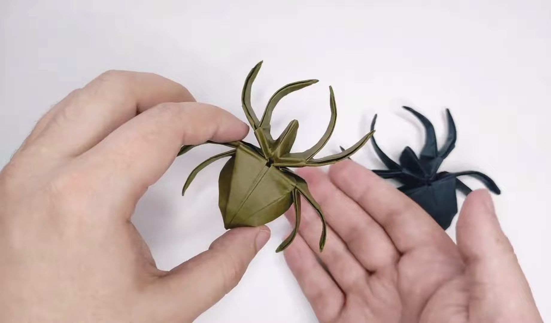 【origami library】蜘蛛折纸教程paper spider tutorial