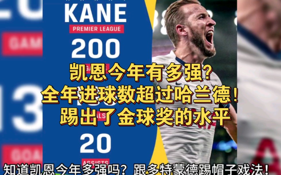 凯恩今年有多强?全年进球数超过哈兰德!踢出了金球奖的水平