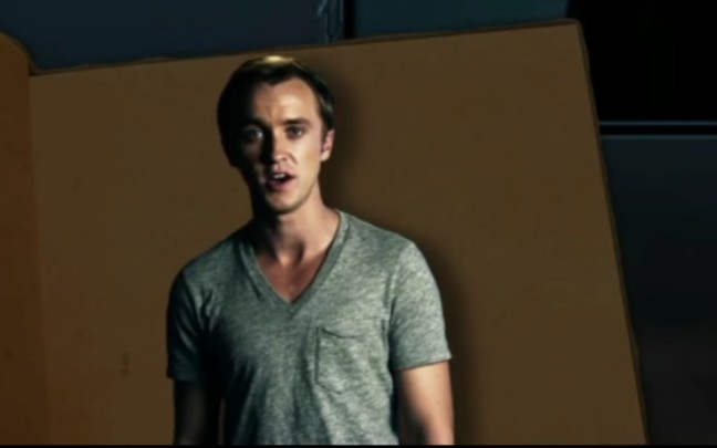 tomfelton读哈7剧本没染金发的汤甜也很帅