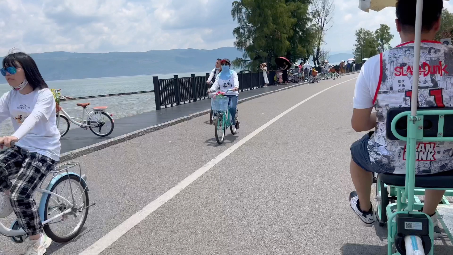 【大理洱海】网红s弯磻溪村骑行第一人称视角实录vlog_哔哩哔哩_bili