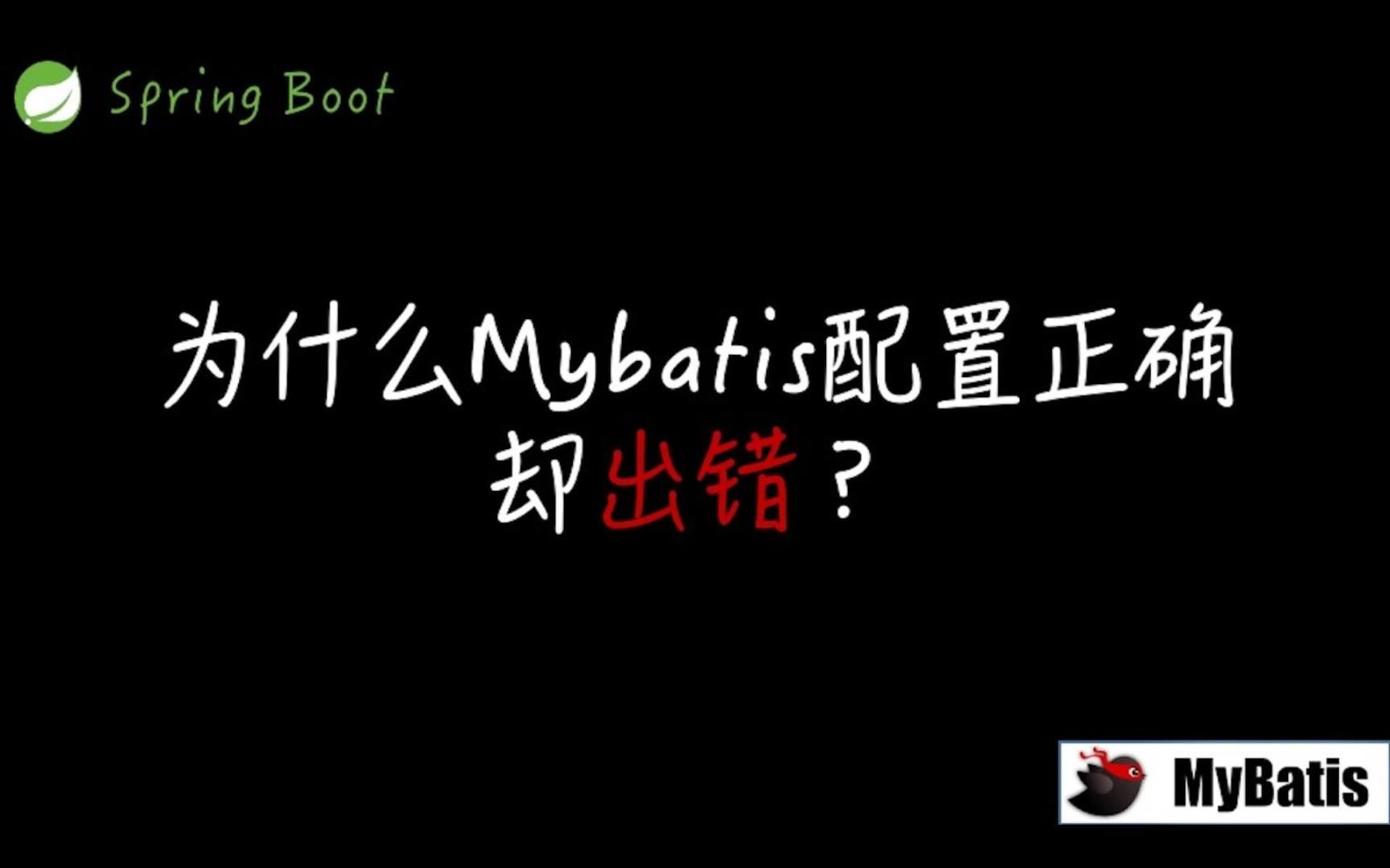 为什么Mybatis配置正确却出错?
