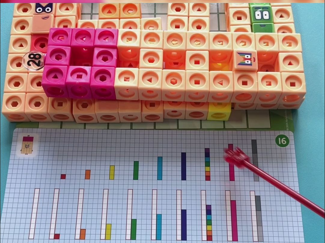 [图]数字积木方块numberblocks玩具21-30套装题卡玩法之题卡16