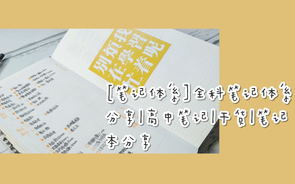 [图]笔记体系-我的全科笔记体系分享｜高中生笔记｜干货向视频