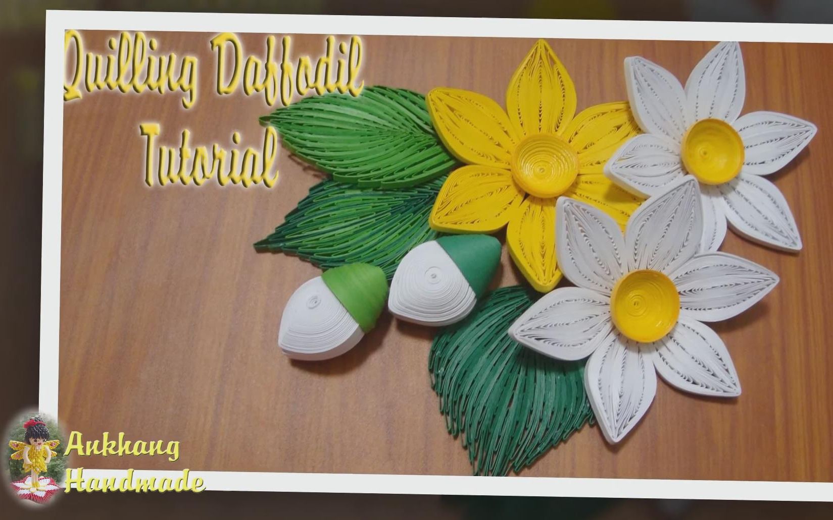 衍纸【quiling】水仙花教程 diy纸水仙花教程