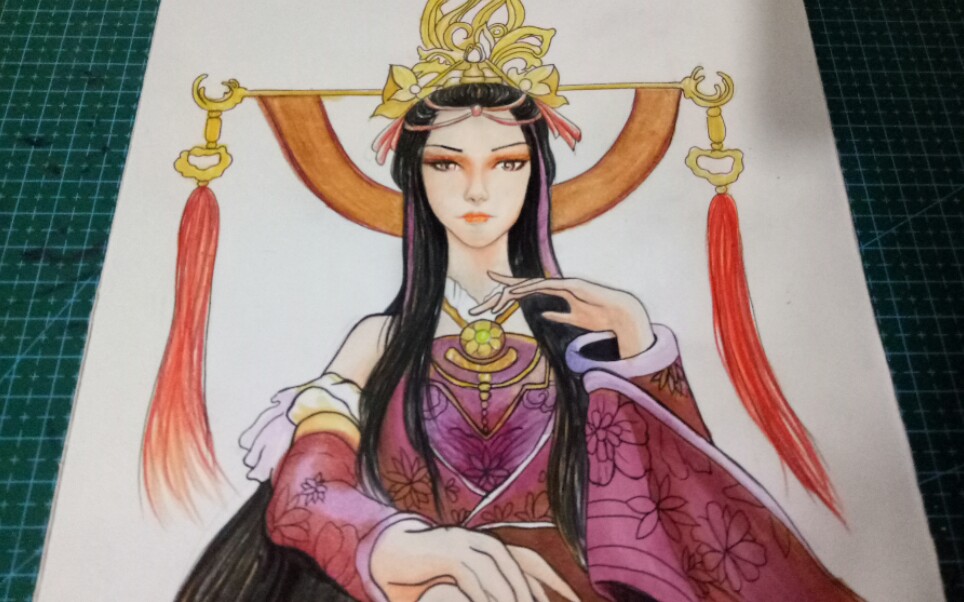 马克笔手绘  画江湖之不良人的女帝,好久不见,祝大家端午安康