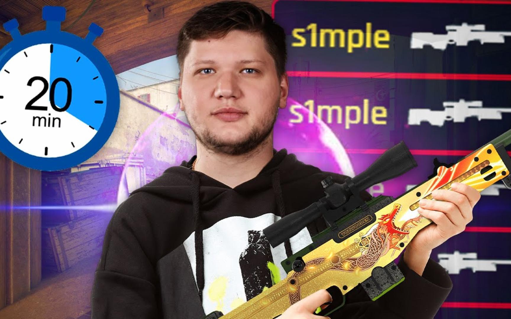 simple的变态狙击表演纯享!cs高光剪辑!