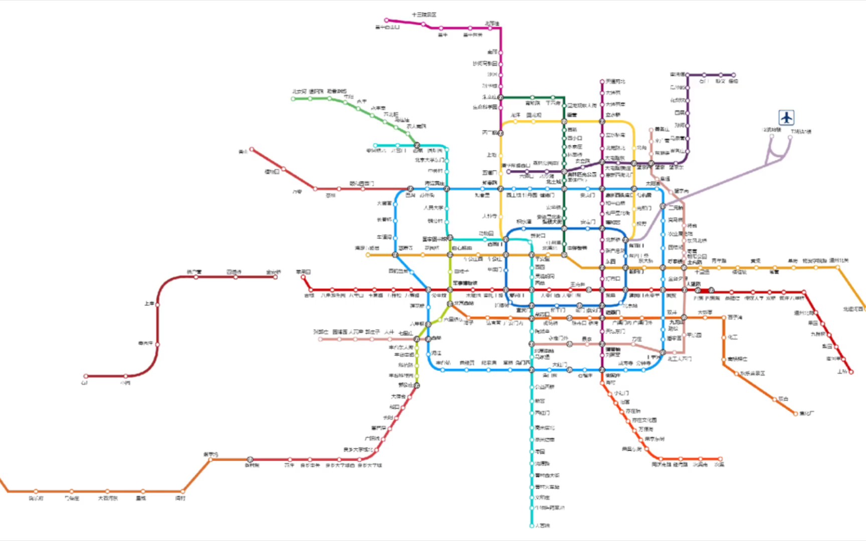 北京地铁运行图最新图片