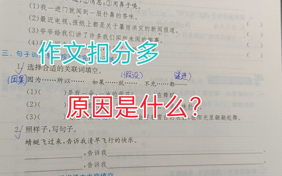 小学生作文扣分多的原因是什么?作文也有基础训练题.哔哩哔哩bilibili