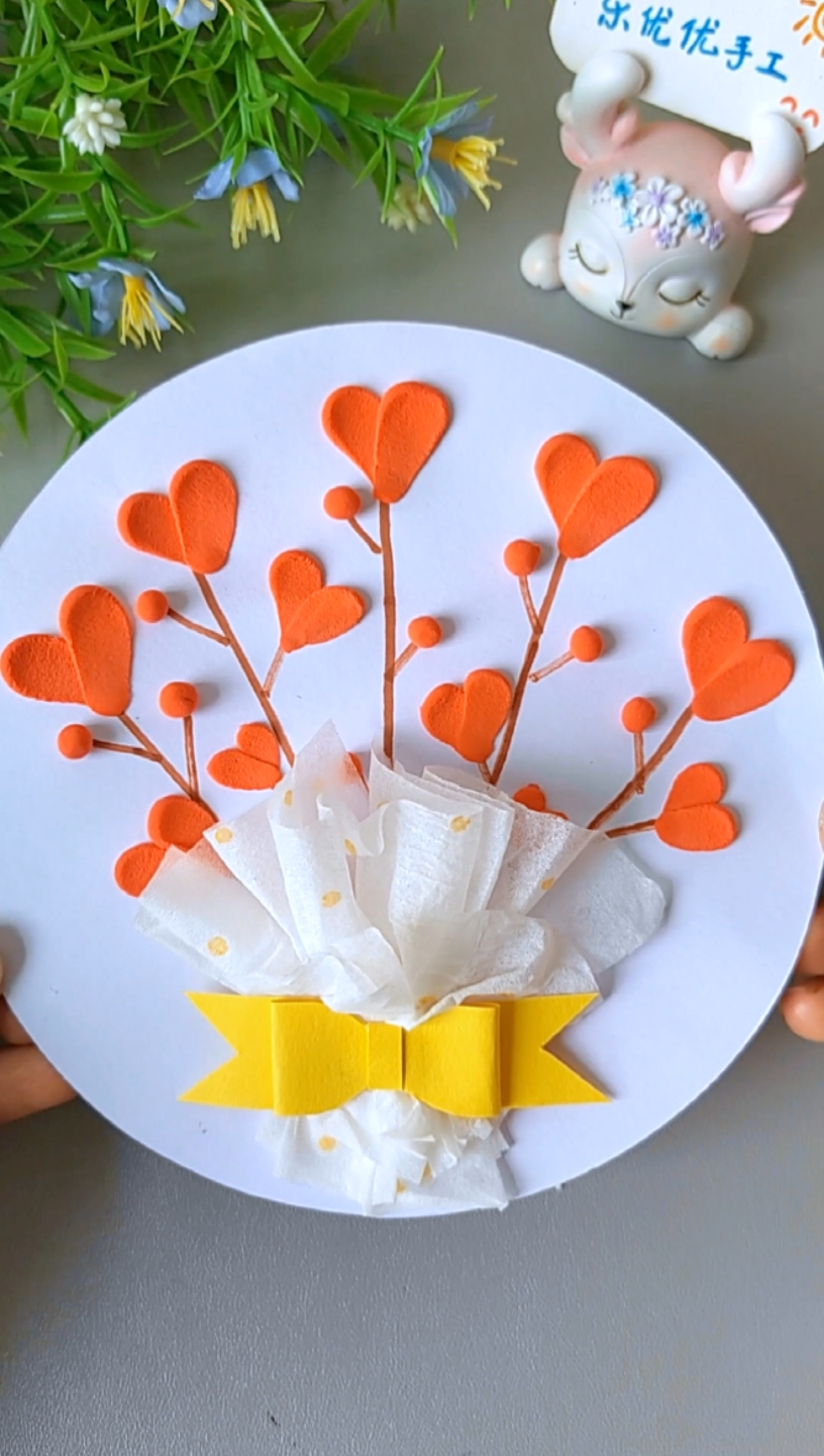 幼儿母亲节手工粘土贴画