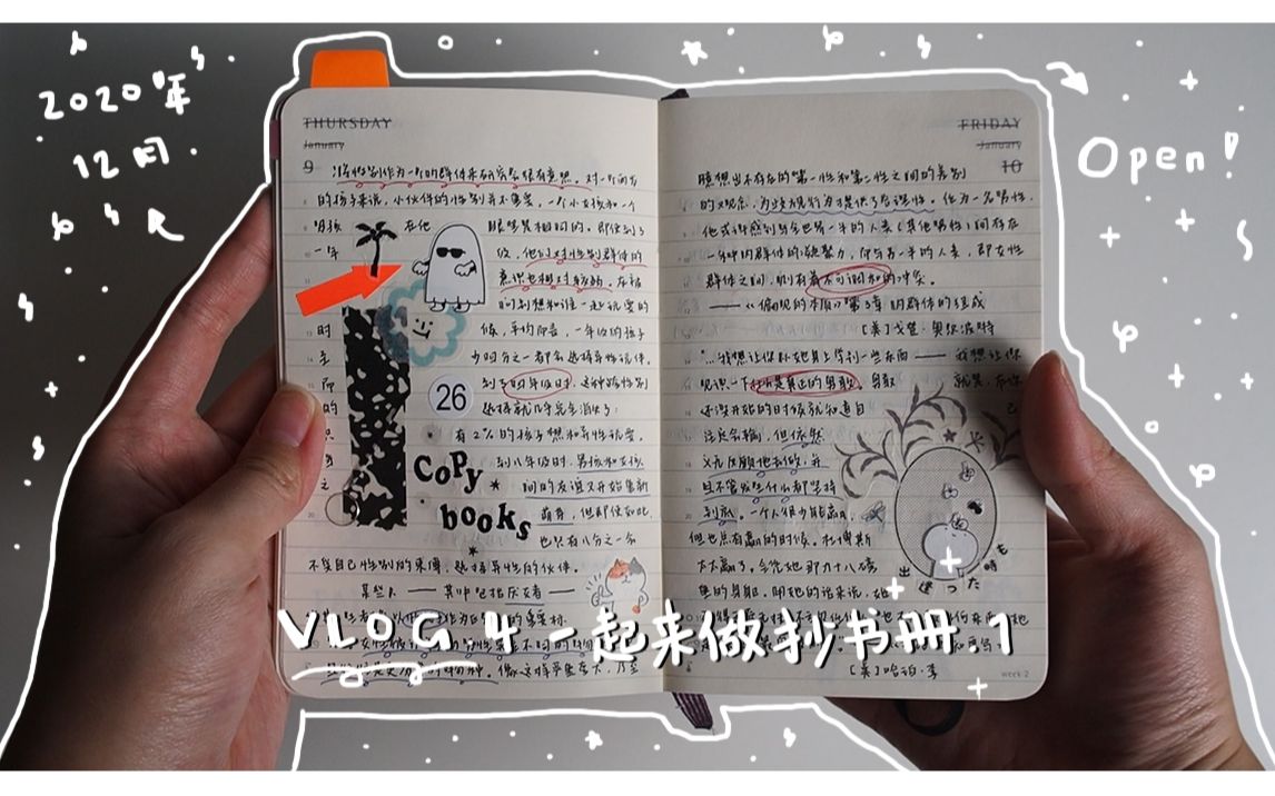 VLOG.4|一起来做抄书册.1|一头猛虎|抄书册翻翻看|日常|moleskine一日一页|hightide penco哔哩哔哩bilibili