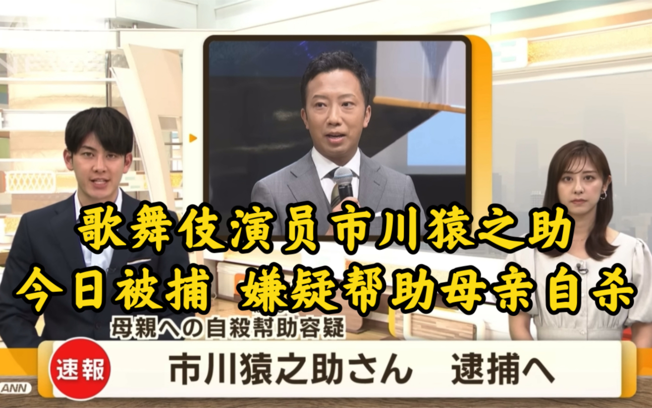 日本歌舞伎头牌演员市川猿之助将被警方逮捕,嫌疑是帮助母亲自杀.哔哩哔哩bilibili