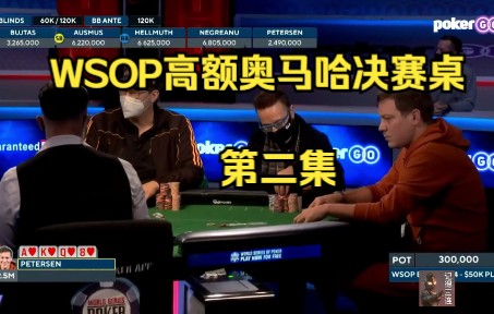 【奥马哈】2021年WSOP 奥马哈 高额锦标赛决赛桌 第二集桌游棋牌热门视频