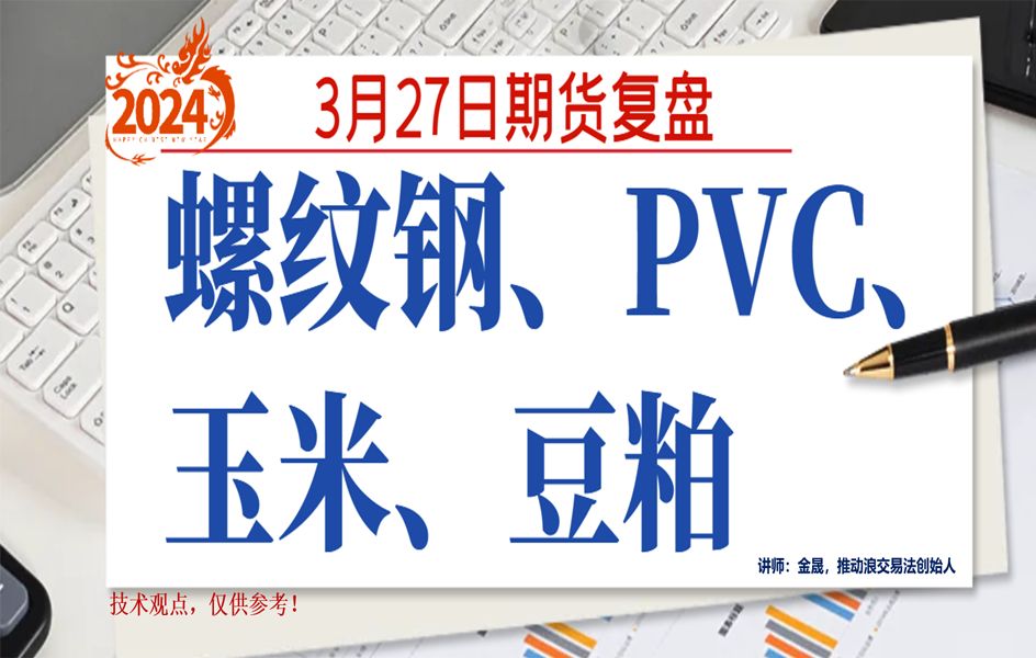 [图]3月27日期货复盘：螺纹钢、PVC、玉米、豆粕；趋势分析+压力支撑