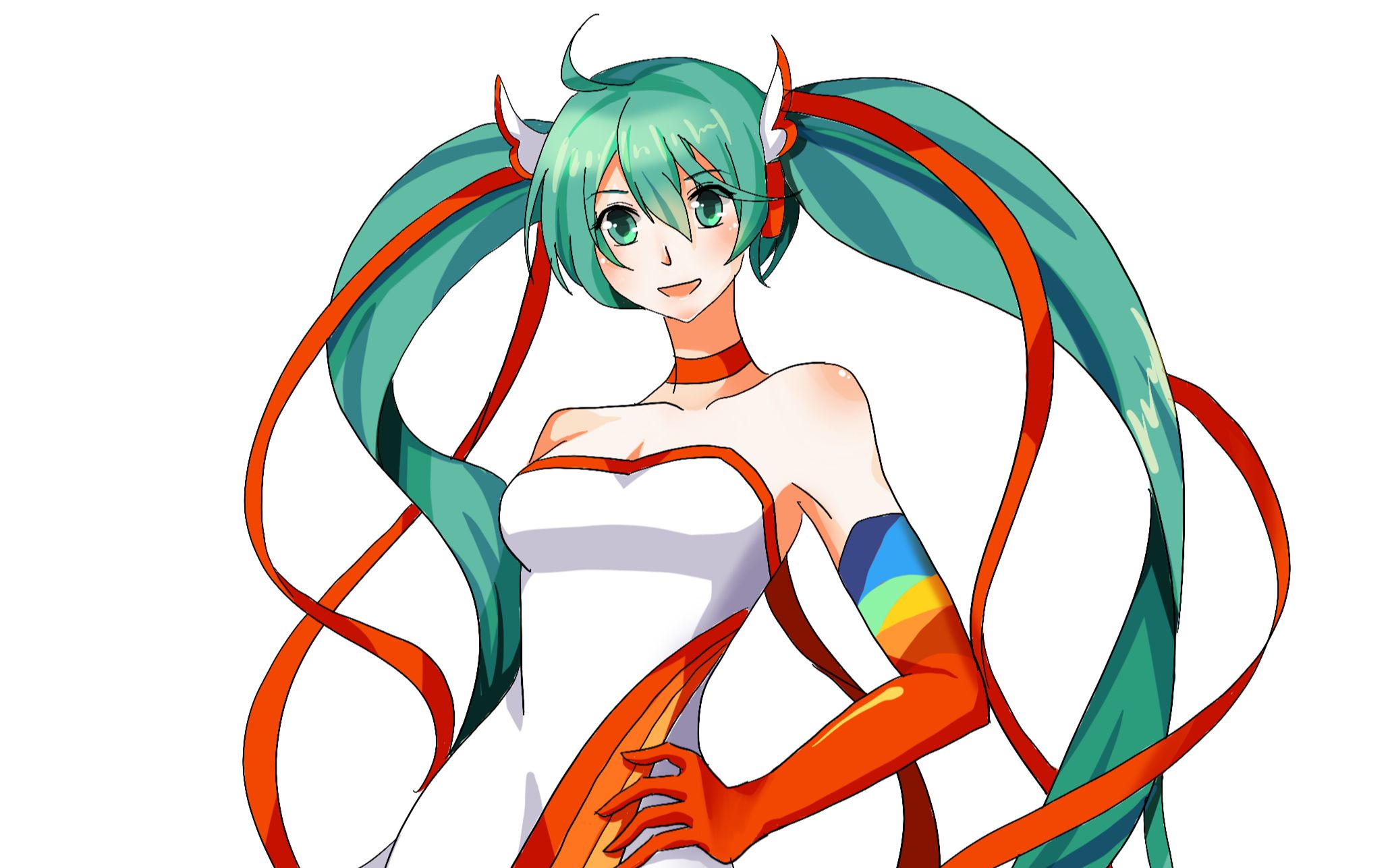 【procreate】racing miku 2016ver.画一只赛车初音