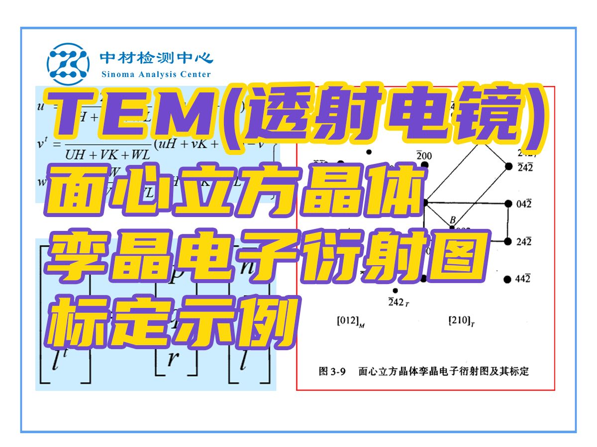 TEM测试(透射电镜)基础知识——面心立方晶体的孪晶电子衍射图哔哩哔哩bilibili