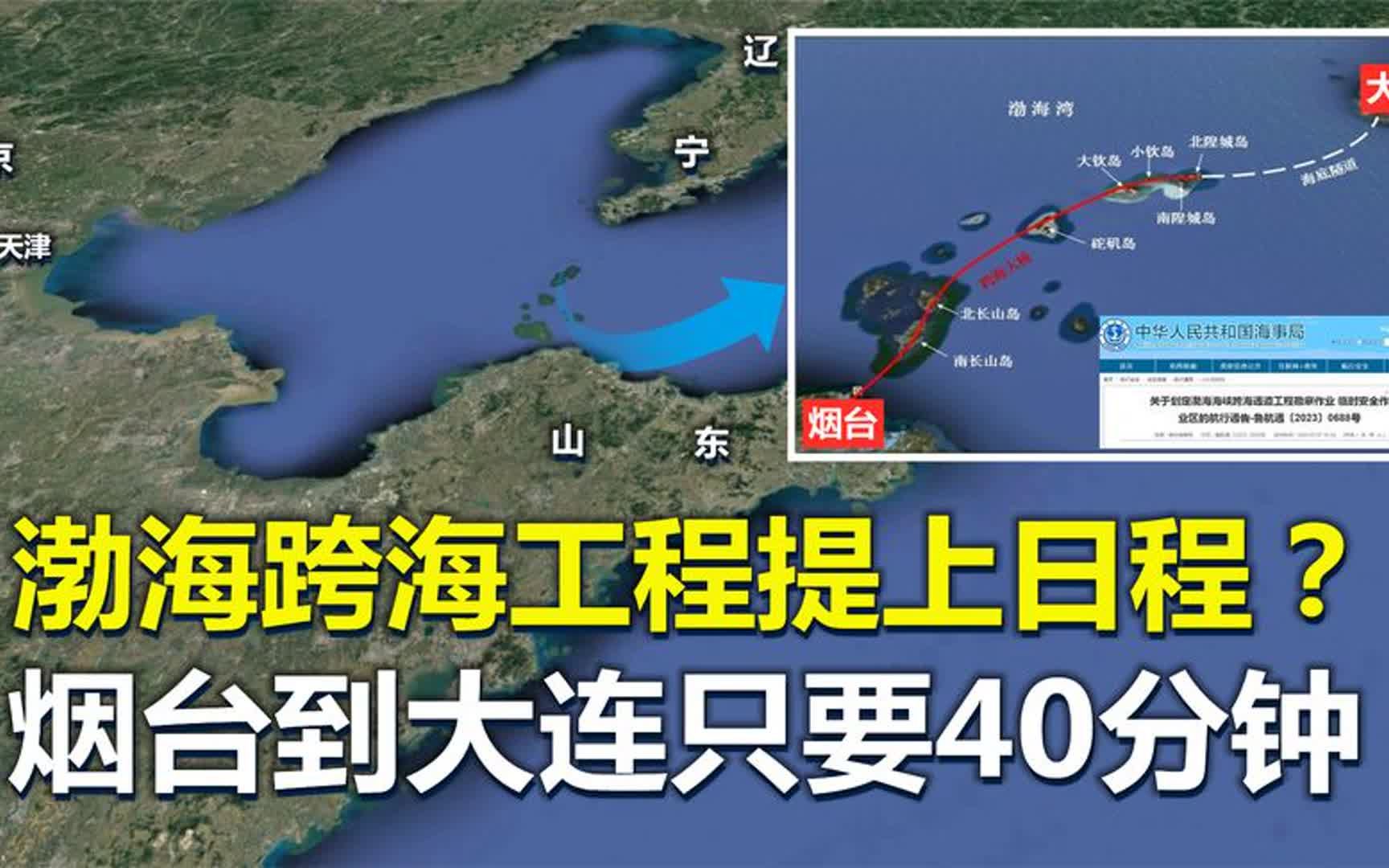 渤海跨海工程提上日程?烟台到大连只要40分钟哔哩哔哩bilibili