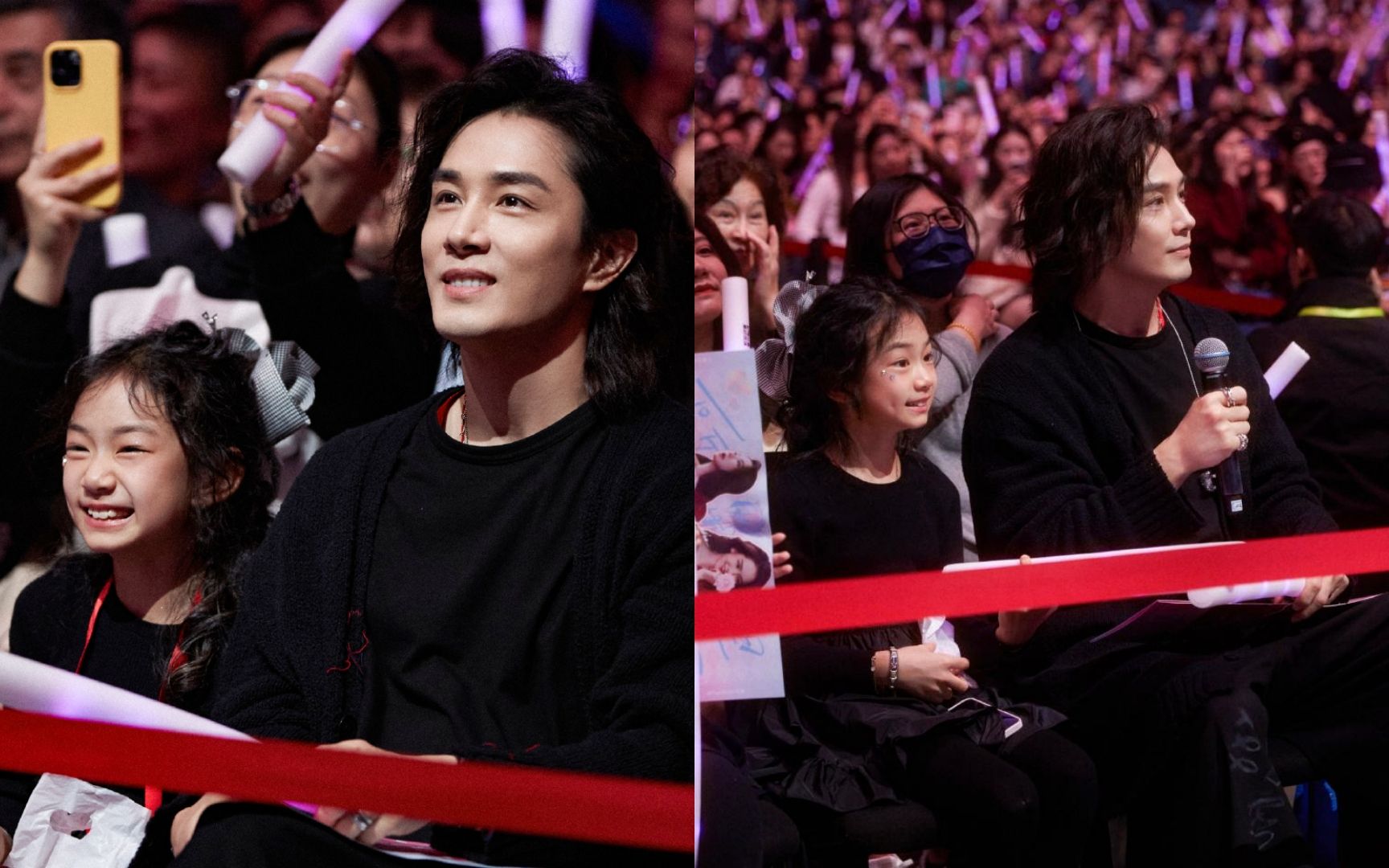 李承铉lucky现身戚薇演唱会,8岁女儿长成小美女,跟妈妈越来越像