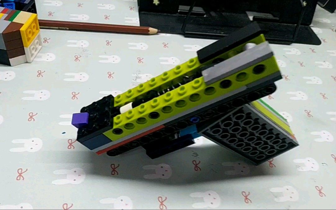 乐高半自动反吹皮筋枪(附原理,附教程)
