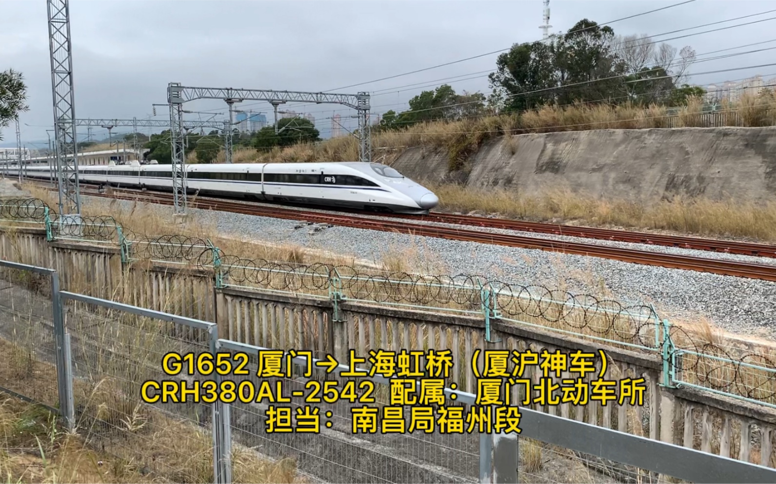 G1652 厦门—上海虹桥(厦沪神车),由南昌局首辆CRH380AL担当,快速通过惠安站哔哩哔哩bilibili