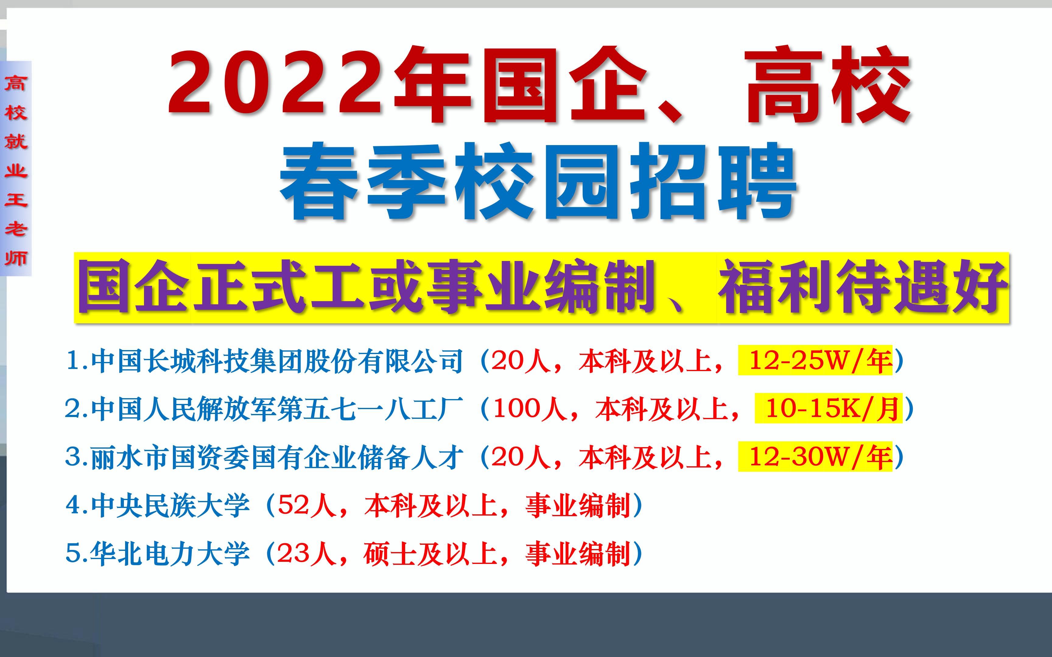 2022年国企、高校春季校园招聘,本科及以上可报,福利待遇好哔哩哔哩bilibili