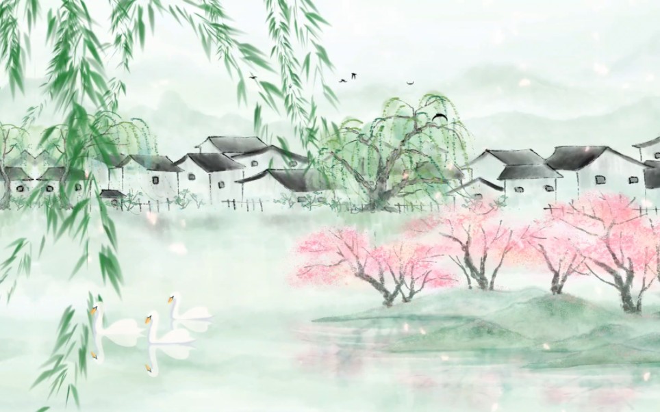 惠崇春江晚景的画原图图片