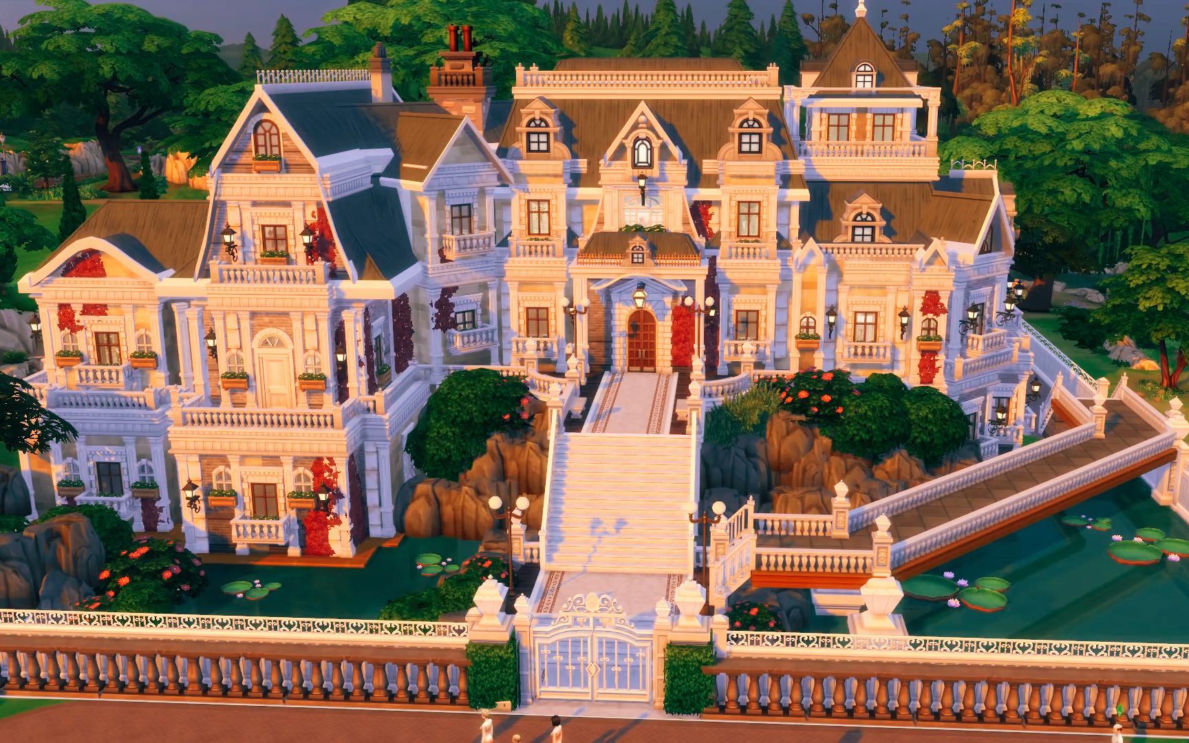 【伊月推荐】n0192 模拟人生4 nocc房子 柳溪 豪华别墅 50x50