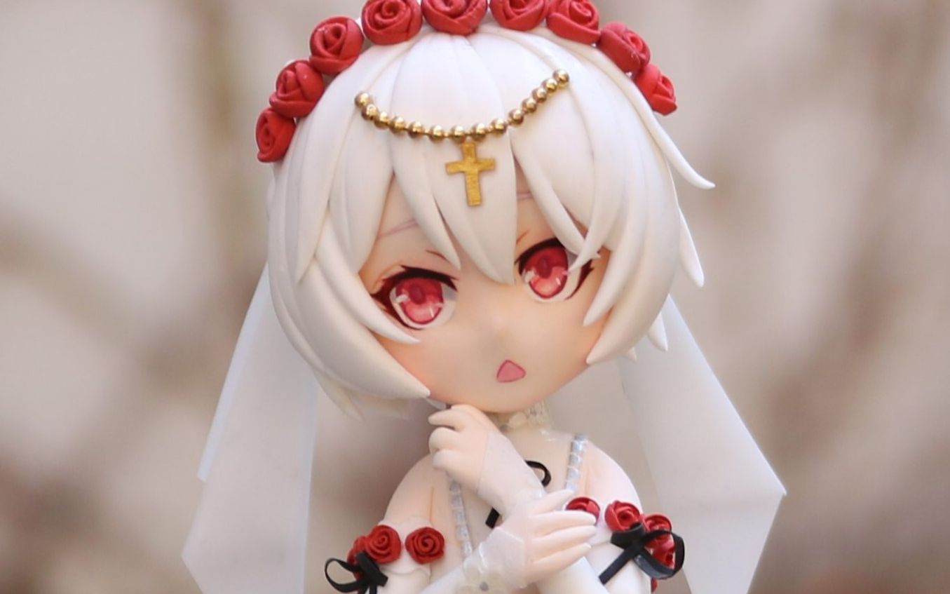 【超轻黏土】德丽莎月下花嫁正比手办成品展示_哔哩哔哩 (゜-゜)つロ