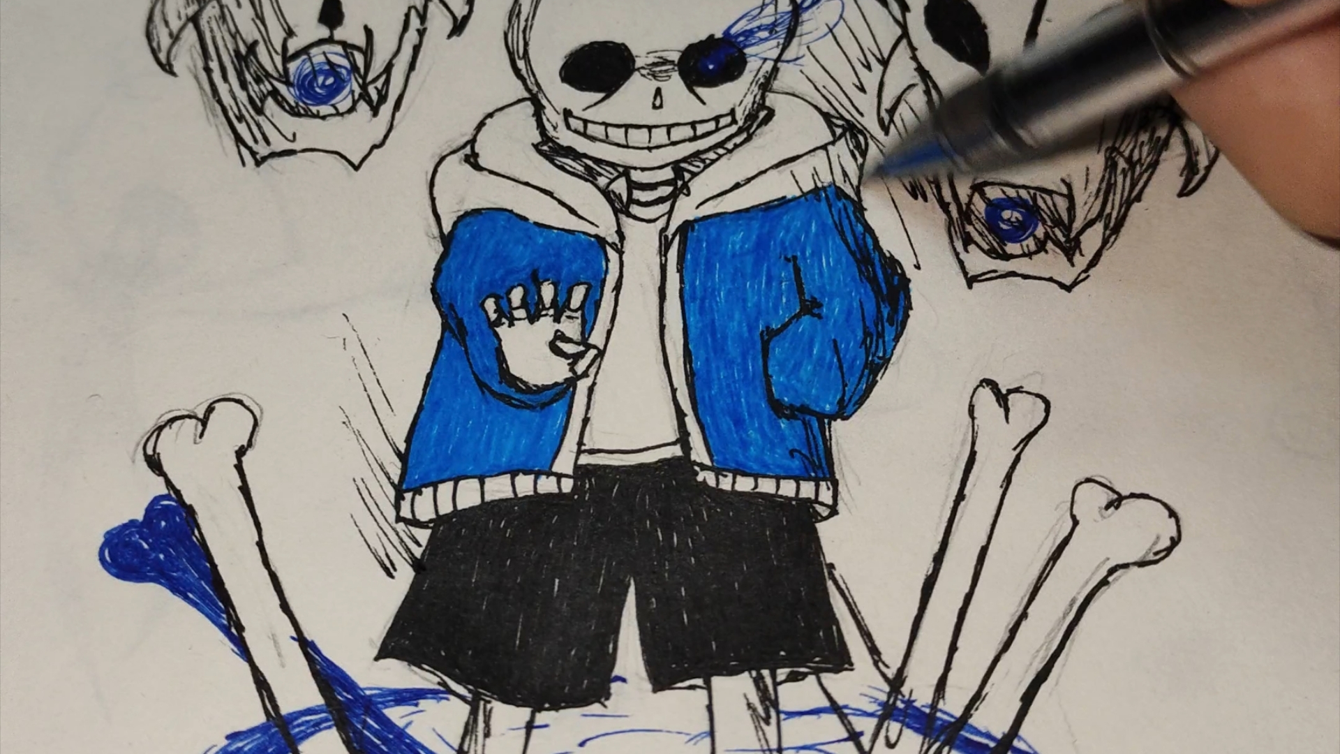 undertale sans\绘画过程