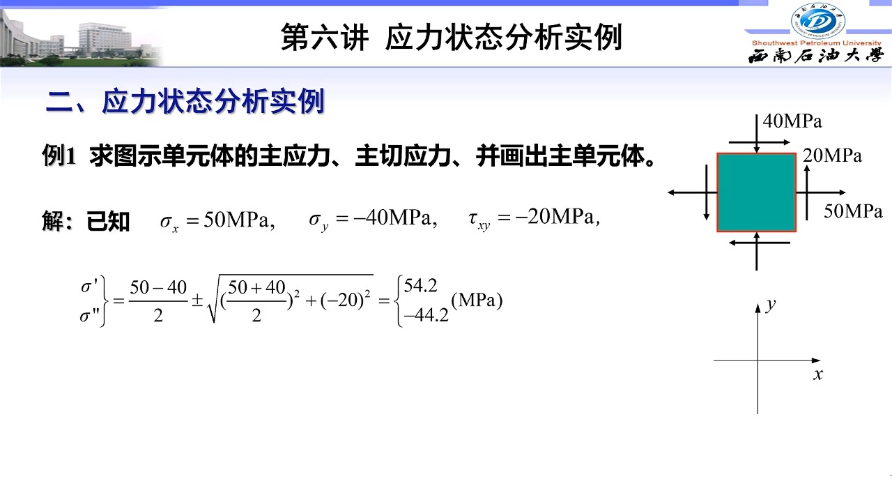 工程力学陶春达126应力状态分析实例哔哩哔哩bilibili