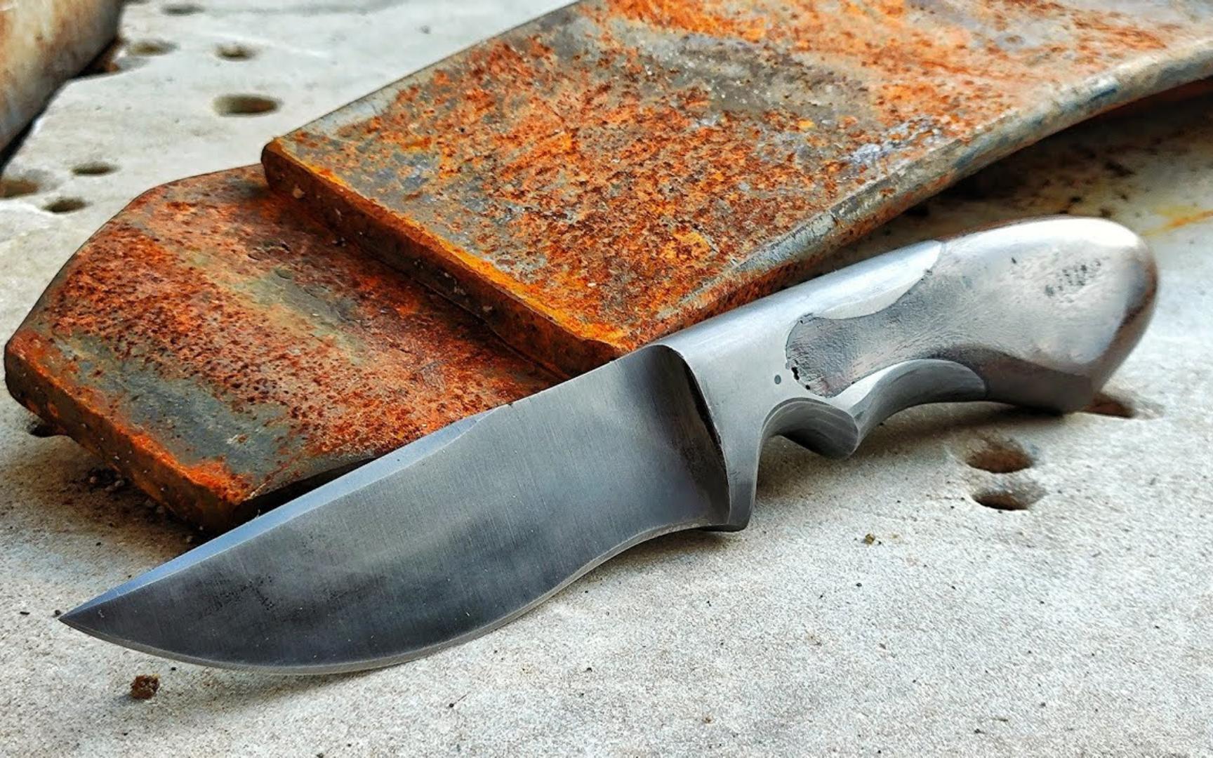 【锻刀】使用钢板制作一把粗犷的猎刀