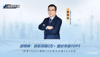 【2025上海车展】先锋对话！岚图汽车邵明峰：目标月销2万+，细分市场TOP3，岚图FREE+锚定30万级大五座SUV市场