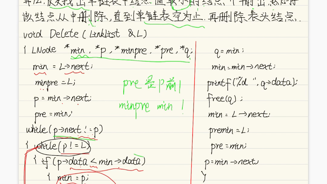 数据结构算法. 循环单链表. 删除最小值. 直到链表为空哔哩哔哩bilibili