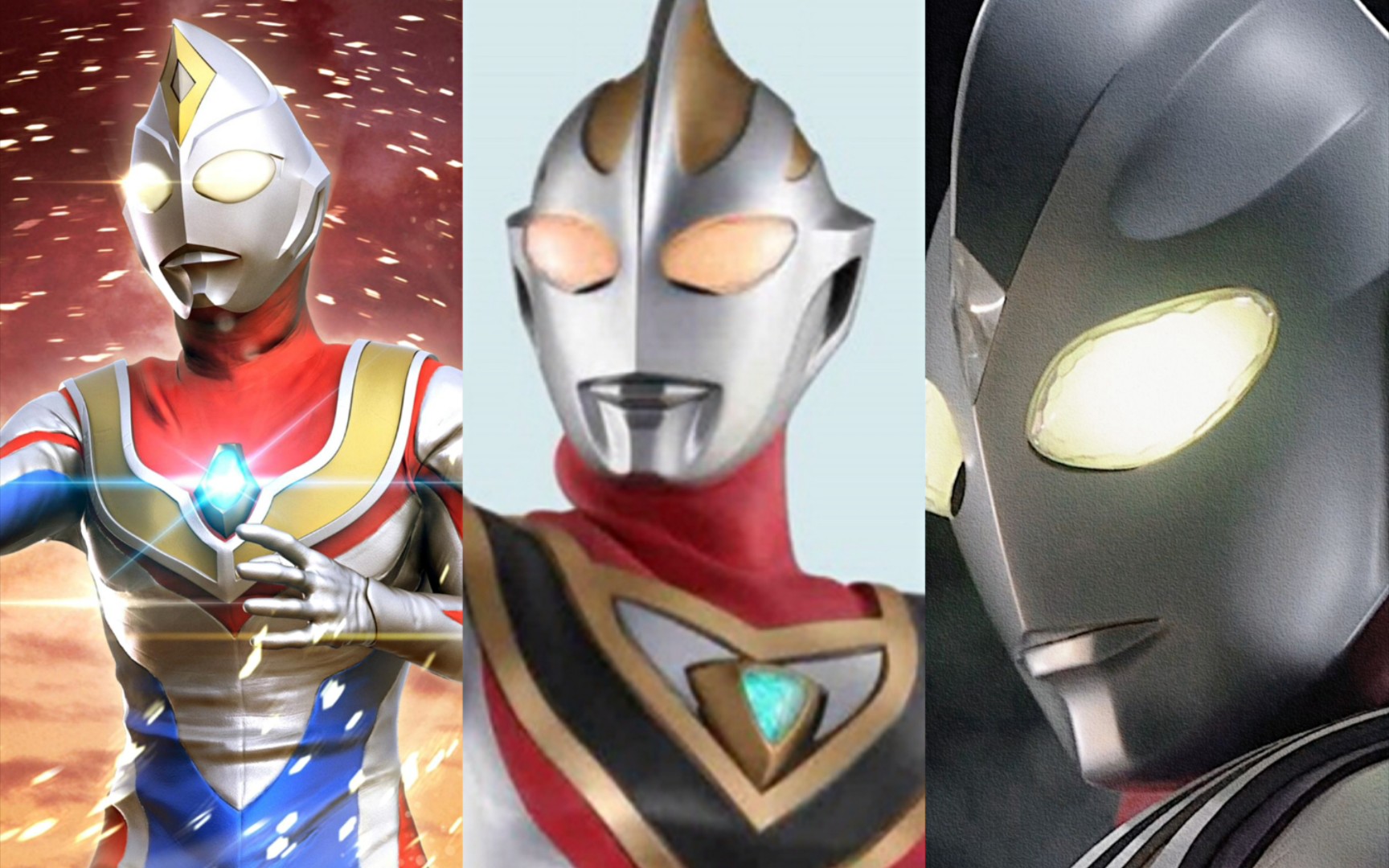 【2k】(60fps)平成三杰片头曲,顺序依次为戴拿盖亚迪迦.