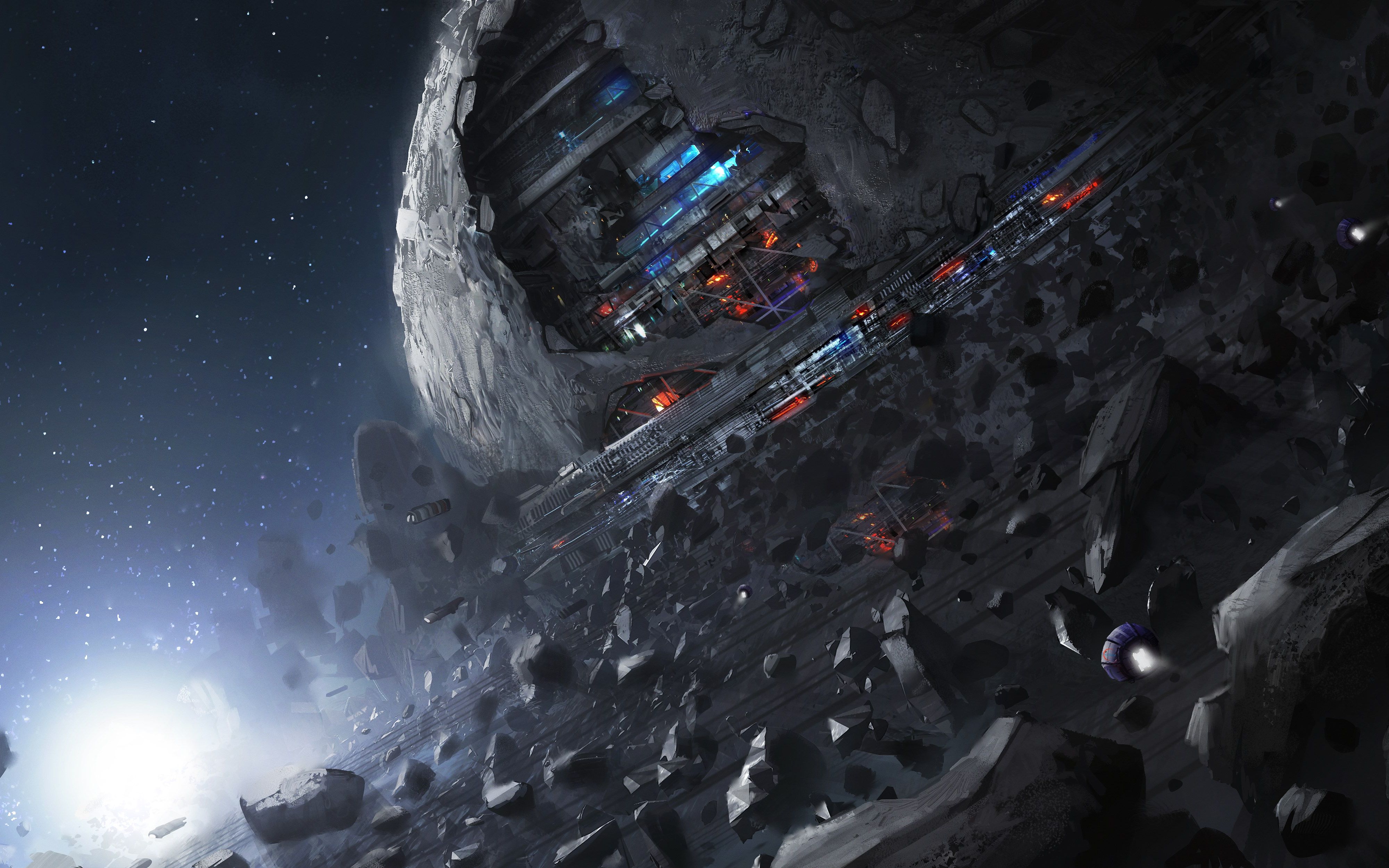 虚幻引擎5 小行星带 小行星基地 小行星城市