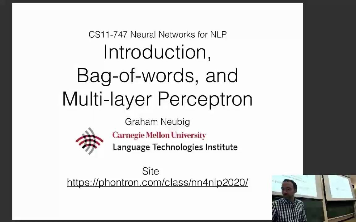 【卡内基梅隆大学】神经网络 Neural Nets for NLP (中文字幕)哔哩哔哩bilibili