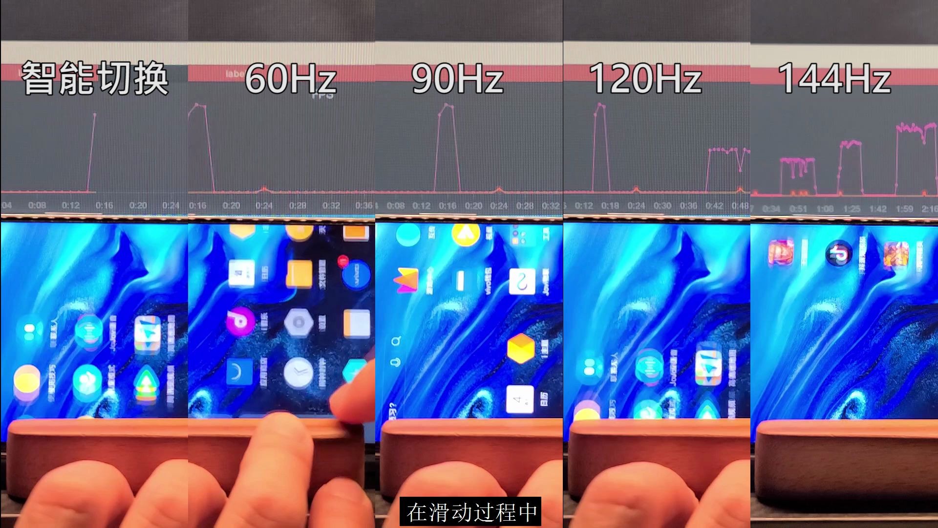 对比120hz桌面滑动流畅度,流畅超乎想象