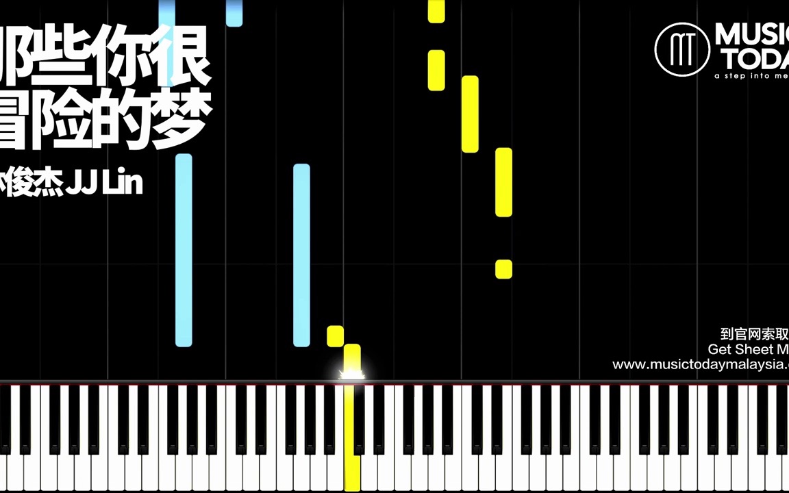 [图]林俊杰 - 那些你很冒险的梦钢琴简易版 Those Were The Days Piano Tutorial EASY