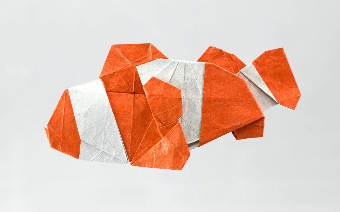 【jms origami】小丑鱼折纸教程origami clownfish by mi wu