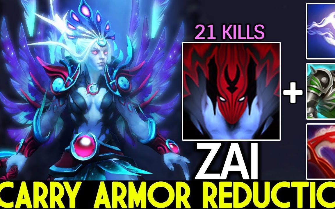 【dota2】zai 将减甲进行到底 21杀暗灭强袭的复仇之魂 by dota2 high