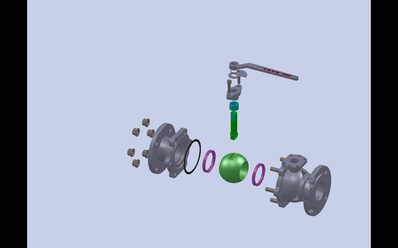 【沪工阀门】球阀数字模拟拆解安装装配哔哩哔哩bilibili