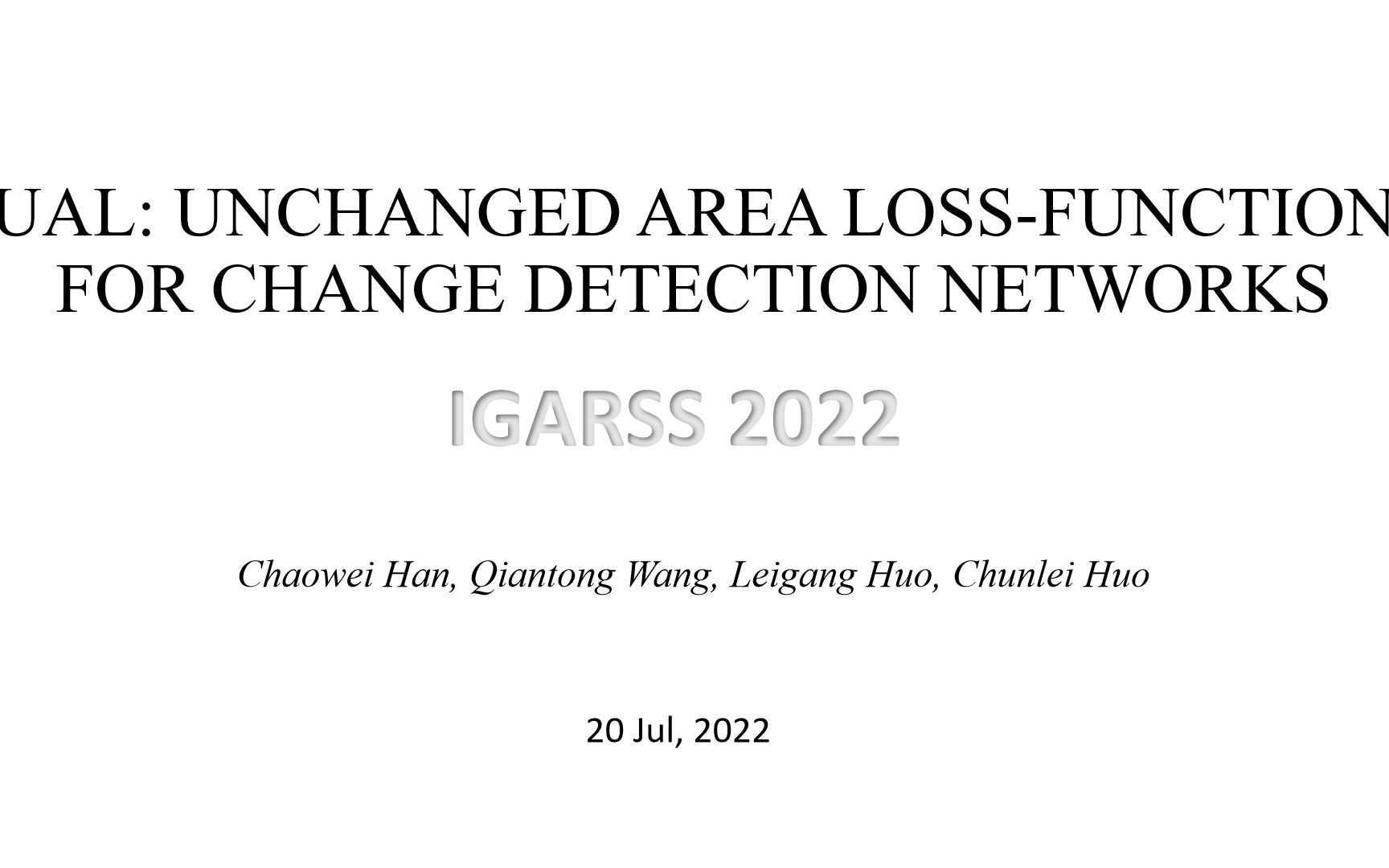 IGARSS2022多类别变化检测哔哩哔哩bilibili