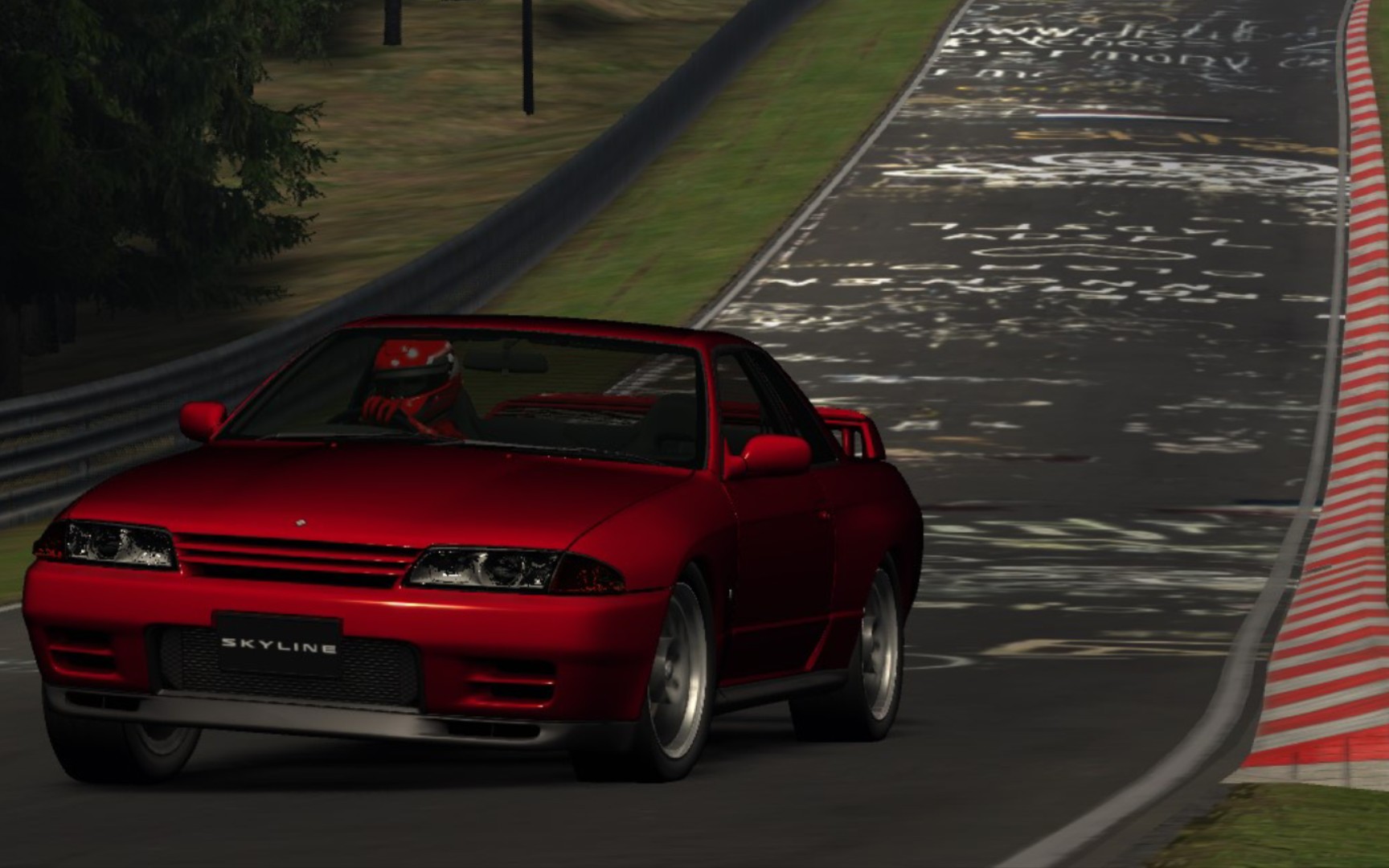 assetto corsa 纽北gtr r32 8分21 节目风格跑圈(燃烧吧我的中二魂)